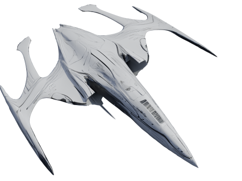 Stellar Vortex Uzay Gemisi Lowpoly PBR 3D Model