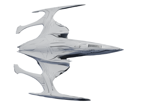 항성 소용돌이 우주선 Lowpoly PBR 3D 모델