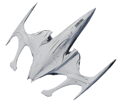 항성 소용돌이 우주선 Lowpoly PBR 3D 모델