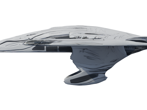 항성 소용돌이 우주선 Lowpoly PBR 3D 모델