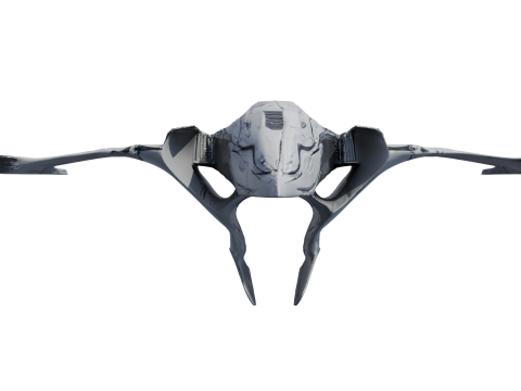 항성 소용돌이 우주선 Lowpoly PBR 3D 모델