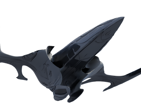 항성 소용돌이 우주선 Lowpoly PBR 3D 모델