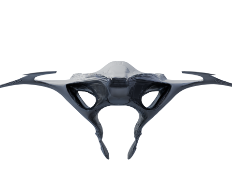 항성 소용돌이 우주선 Lowpoly PBR 3D 모델