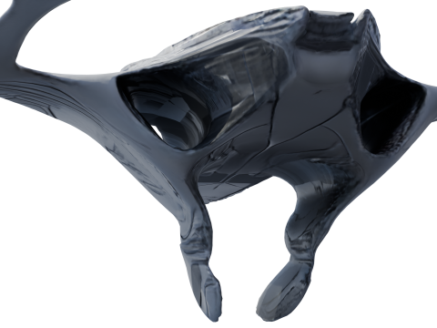 항성 소용돌이 우주선 Lowpoly PBR 3D 모델