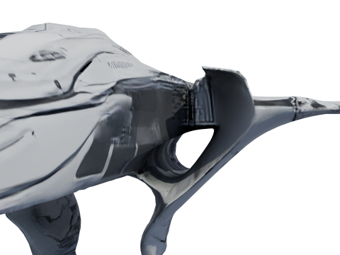 항성 소용돌이 우주선 Lowpoly PBR 3D 모델