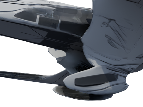 항성 소용돌이 우주선 Lowpoly PBR 3D 모델