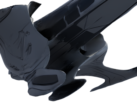 항성 소용돌이 우주선 Lowpoly PBR 3D 모델