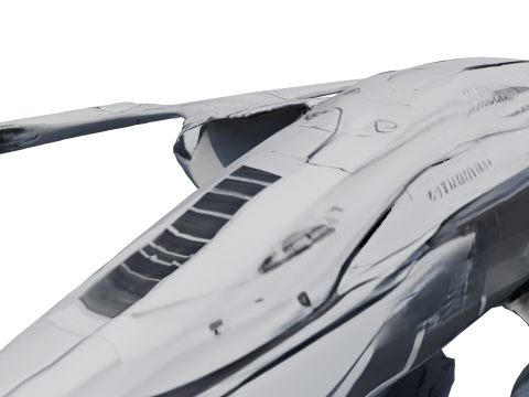 항성 소용돌이 우주선 Lowpoly PBR 3D 모델