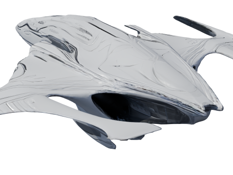 항성 소용돌이 우주선 Lowpoly PBR 3D 모델