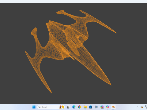 항성 소용돌이 우주선 Lowpoly PBR 3D 모델