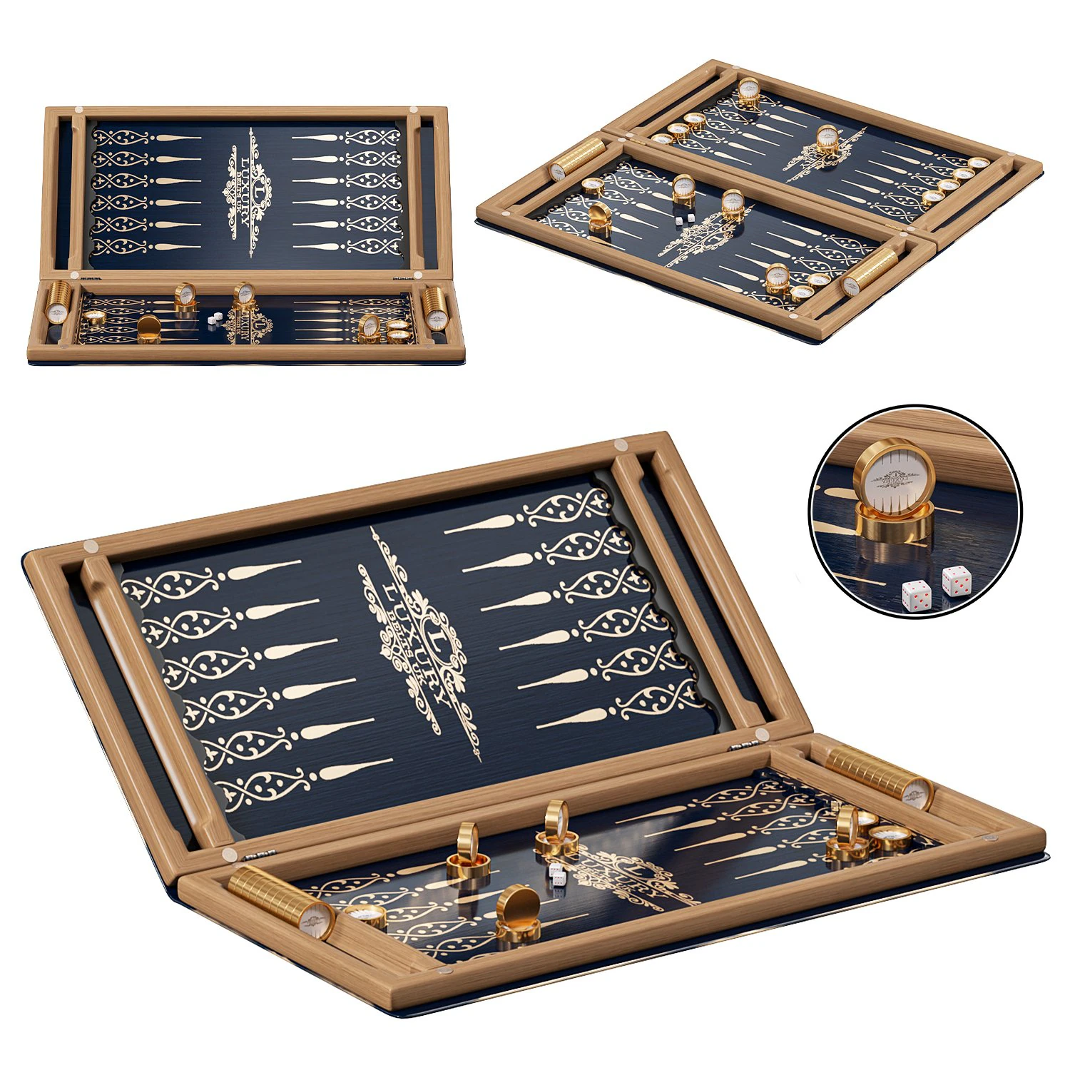 Hattrick backgammon map 3D Model .c4d .max .obj .3ds .fbx .stl .blend 