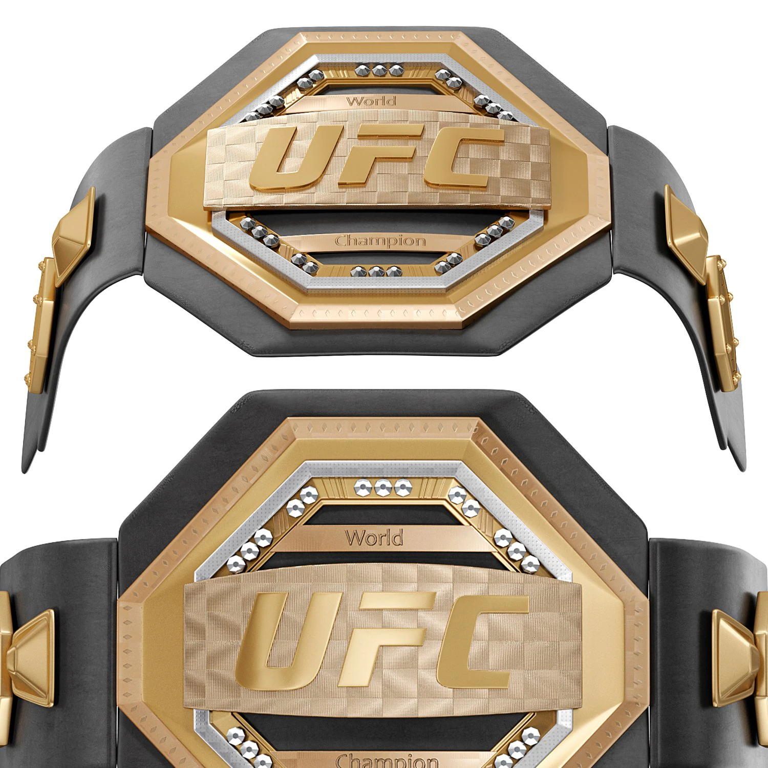 UFC Championship Belt 3D Model .c4d .max .obj .3ds .fbx .stl .blend
