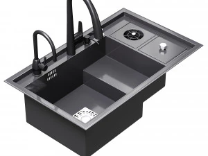 Gootsteen RVS Cup Washer Spoelbak Keuken 3D Model