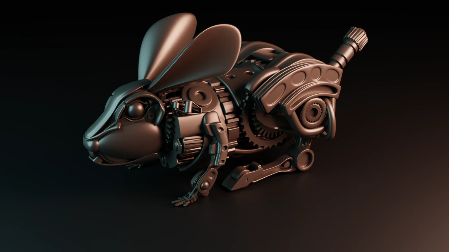Hare Robot 3D Print Model .c4d .max .obj .3ds .fbx .stl .blend 