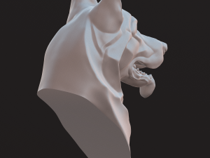 Stylized German Shepherd Dog Head 3D मॉडल