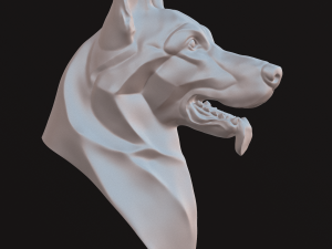 Stylized German Shepherd Dog Head 3D मॉडल