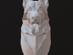 Stylized German Shepherd Dog Head 3D मॉडल