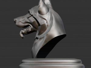Stylized German Shepherd Dog Head for 3D Print 3D print model 3Dプリントモデル