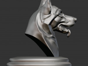Stylized German Shepherd Dog Head for 3D Print 3D print model 3Dプリントモデル