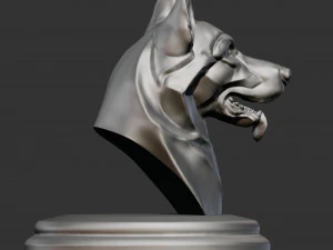 T&ecirc;te de chien de berger allemand stylis&eacute;e pour impression 3D Mod&egrave;le d'impression 3D Modèles 3D en vedette