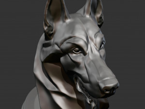 Stylized German Shepherd Dog Head for 3D Print 3D print model 3Dプリントモデル