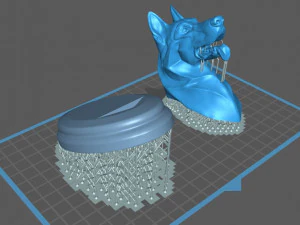 T&ecirc;te de chien de berger allemand stylis&eacute;e pour impression 3D Mod&egrave;le d'impression 3D Modèles 3D en vedette