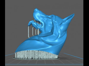 Stylized German Shepherd Dog Head for 3D Print 3D print model 3Dプリントモデル