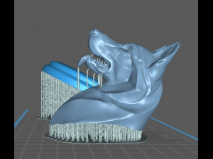 Stylized German Shepherd Dog Head for 3D Print 3D print model 3Dプリントモデル