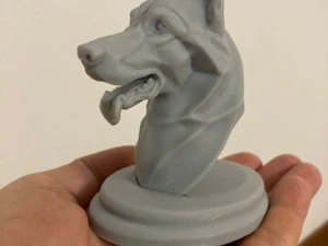 T&ecirc;te de chien de berger allemand stylis&eacute;e pour impression 3D Mod&egrave;le d'impression 3D Modèles 3D en vedette