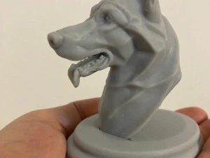 T&ecirc;te de chien de berger allemand stylis&eacute;e pour impression 3D Mod&egrave;le d'impression 3D Modèles 3D en vedette