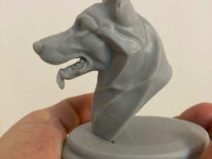 Stylized German Shepherd Dog Head for 3D Print 3D print model 3Dプリントモデル