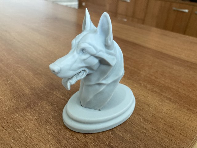 Stylized German Shepherd Dog Head for 3D Print 3D print model 3Dプリントモデル .c4d .max .obj .3ds .fbx .stl .blend 