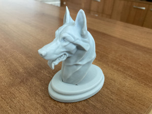 Stylized German Shepherd Dog Head for 3D Print 3D print model 3D Print Model