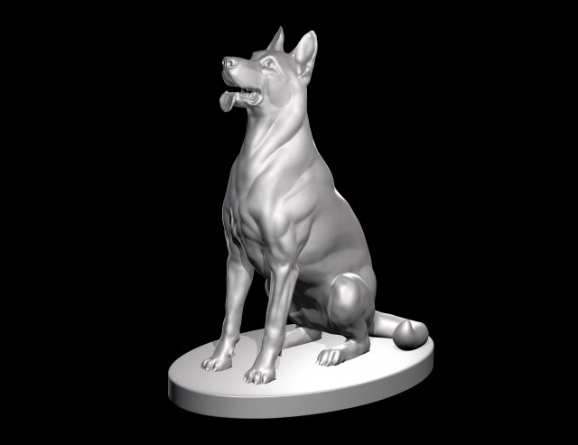 German Shepherd Dog 3D मॉडल .c4d .max .obj .3ds .fbx .stl .blend 
