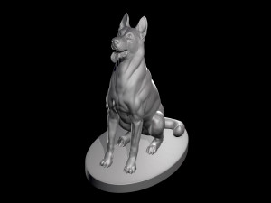 German Shepherd Dog for 3D Print 3D print model 3D Print Model