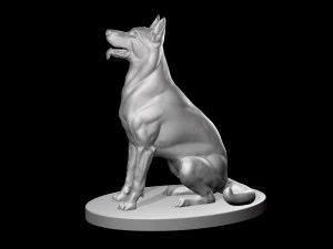 C&atilde;o pastor alem&atilde;o para impress&atilde;o 3D Modelo de impress&atilde;o 3D Modelo de Impressão 3D