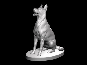 German Shepherd Dog for 3D Print 3D print model 3D-printmodel