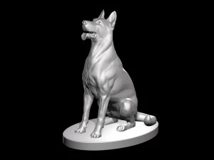 C&atilde;o pastor alem&atilde;o para impress&atilde;o 3D Modelo de impress&atilde;o 3D Modelo de Impressão 3D