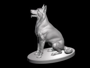C&atilde;o pastor alem&atilde;o para impress&atilde;o 3D Modelo de impress&atilde;o 3D Modelo de Impressão 3D