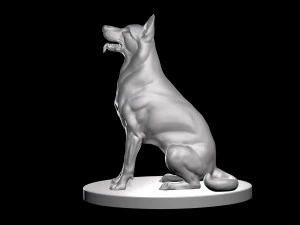 C&atilde;o pastor alem&atilde;o para impress&atilde;o 3D Modelo de impress&atilde;o 3D Modelo de Impressão 3D