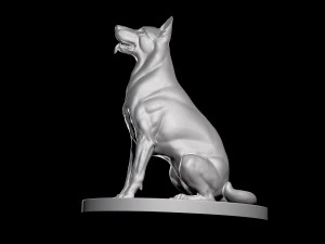 C&atilde;o pastor alem&atilde;o para impress&atilde;o 3D Modelo de impress&atilde;o 3D Modelo de Impressão 3D