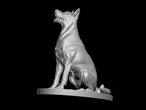 C&atilde;o pastor alem&atilde;o para impress&atilde;o 3D Modelo de impress&atilde;o 3D Modelo de Impressão 3D
