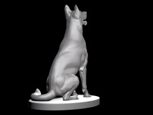 C&atilde;o pastor alem&atilde;o para impress&atilde;o 3D Modelo de impress&atilde;o 3D Modelo de Impressão 3D