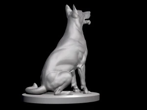 C&atilde;o pastor alem&atilde;o para impress&atilde;o 3D Modelo de impress&atilde;o 3D Modelo de Impressão 3D