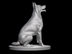 C&atilde;o pastor alem&atilde;o para impress&atilde;o 3D Modelo de impress&atilde;o 3D Modelo de Impressão 3D