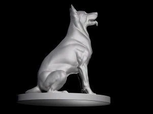 C&atilde;o pastor alem&atilde;o para impress&atilde;o 3D Modelo de impress&atilde;o 3D Modelo de Impressão 3D