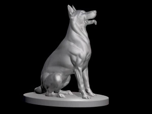 C&atilde;o pastor alem&atilde;o para impress&atilde;o 3D Modelo de impress&atilde;o 3D Modelo de Impressão 3D