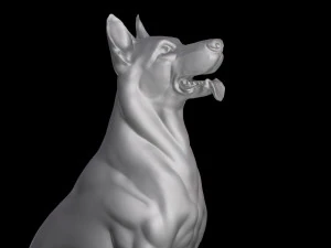 C&atilde;o pastor alem&atilde;o para impress&atilde;o 3D Modelo de impress&atilde;o 3D Modelo de Impressão 3D