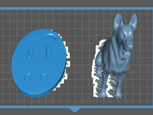 C&atilde;o pastor alem&atilde;o para impress&atilde;o 3D Modelo de impress&atilde;o 3D Modelo de Impressão 3D