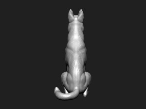 German Shepherd Dog - Low and High poly Model 3D Model